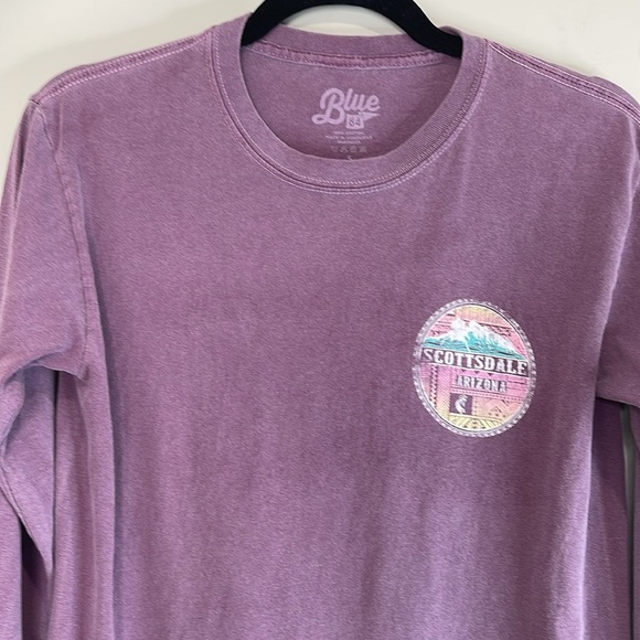 Blue 84 Scottsdale Arizona Graphic Long Sleeve T-Shirt Purple Graphic Size S - Picture 4 of 10